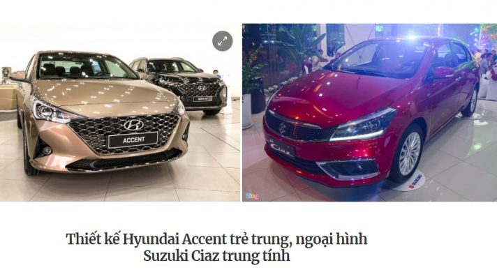 So Sanh Ciaz Va Accent