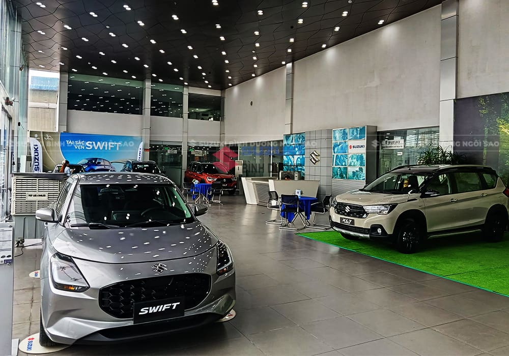 showroom Suzuki Bình Dương thoáng mát có đủ màu xe Swift