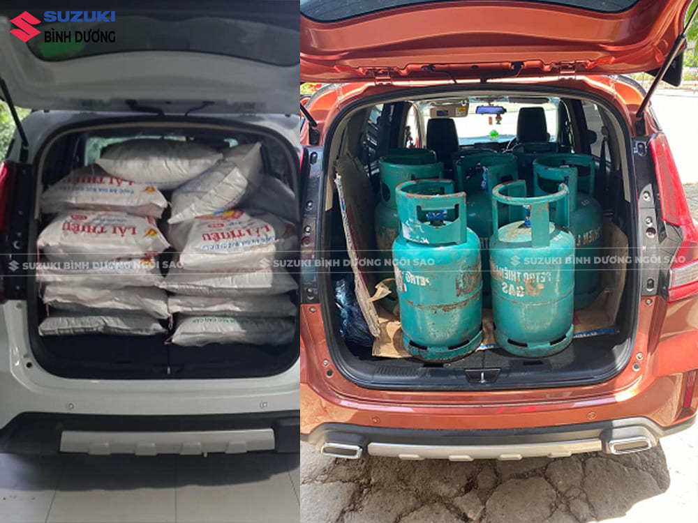Anh Hiền ở Thủ Dầu Một tin tưởng động cơ Suzuki XL7 Hybrid mạnh mẽ khi sử dụng xe để chở gas và cám lợn phục vụ công việc hằng ngày.