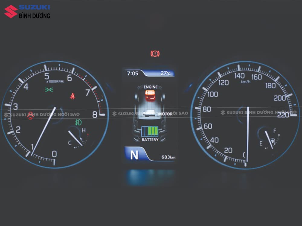 Suzuki Xl7 Hybrid trang bị màn hình LCD hiển thị đa thông tin