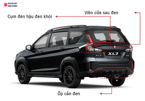 xe du lịch 7 chỗ suzuki xl7 hybrid bản black