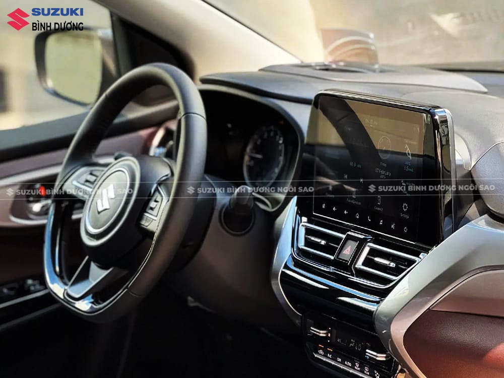Màn hình giải trí 9 inch trên Suzuki Fronx 2025 hỗ trợ Apple CarPlay và Android Auto