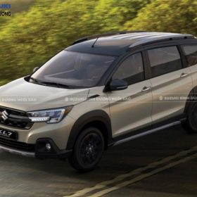 xe du lịch 7 chỗ suzuki xl7 trắng ngà đen hybrid